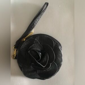 Elegant Black Rose Clutch